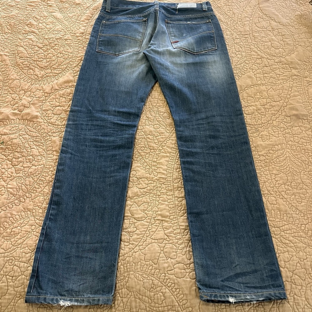 Gilded Age GA-1008Z Luxury Italian Denim Straight Leg 30x32 Green Stitch Accent - Picture 11 of 14